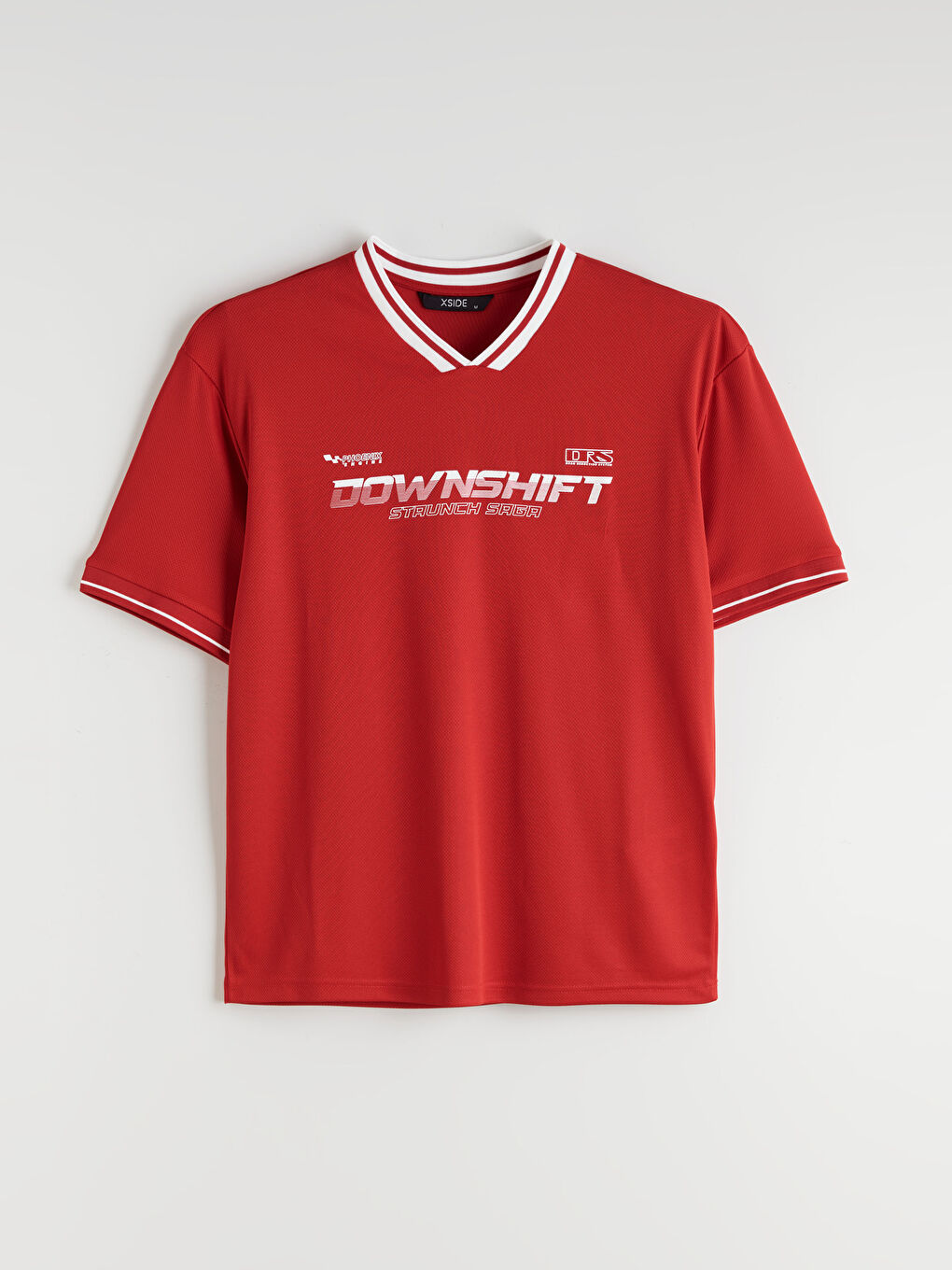 V Neck Printed Jersey Men's T-Shirt-4