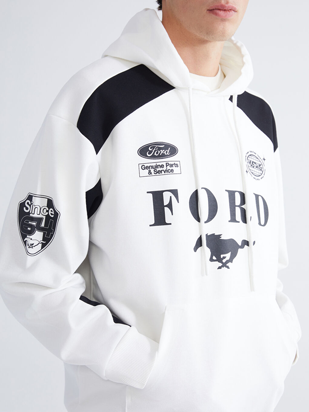 Ford Printed Men's Kangaroo Pocket Hoodie-2