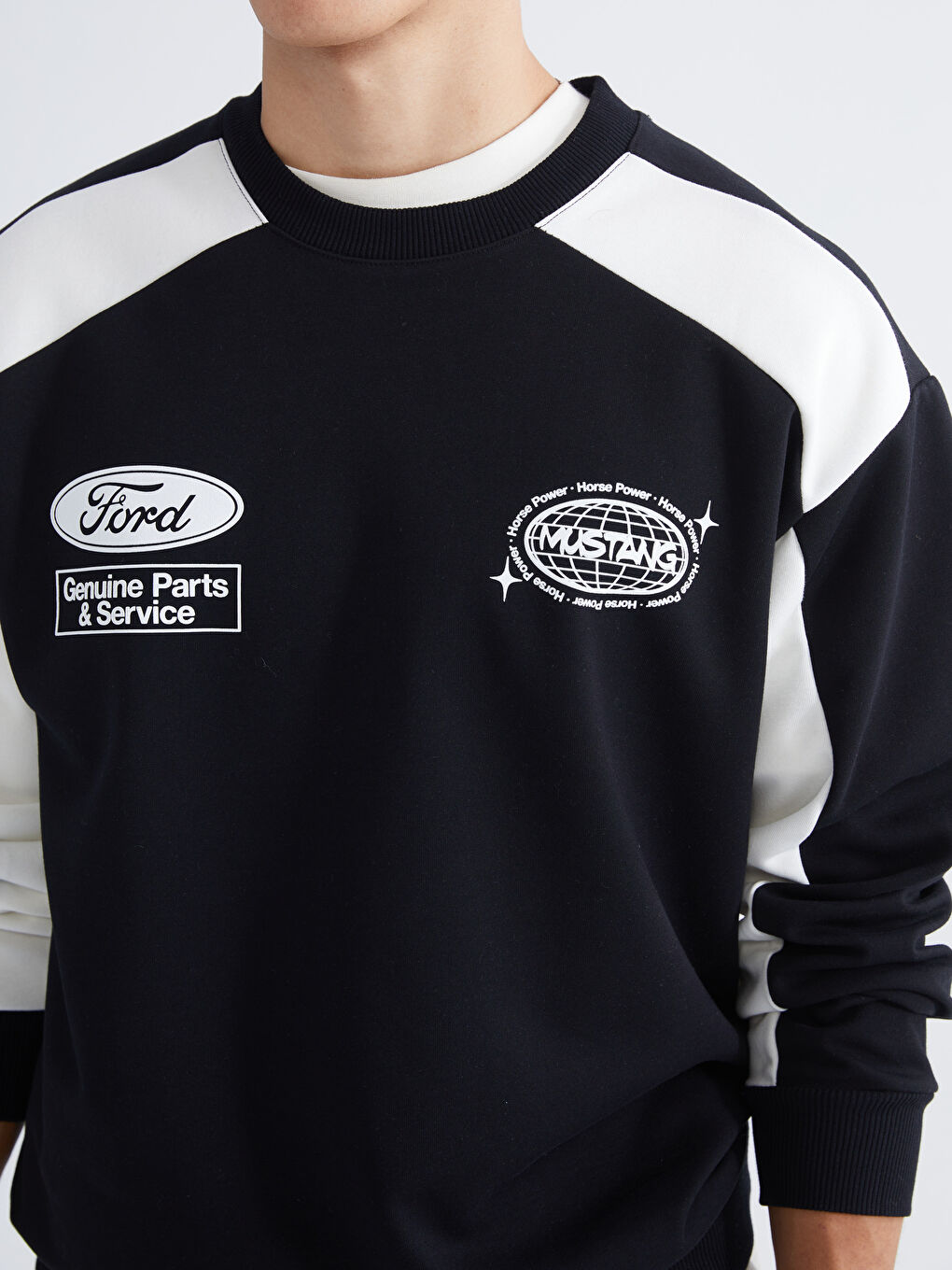 Crew Neck Printed Men's Sweatshirt-2