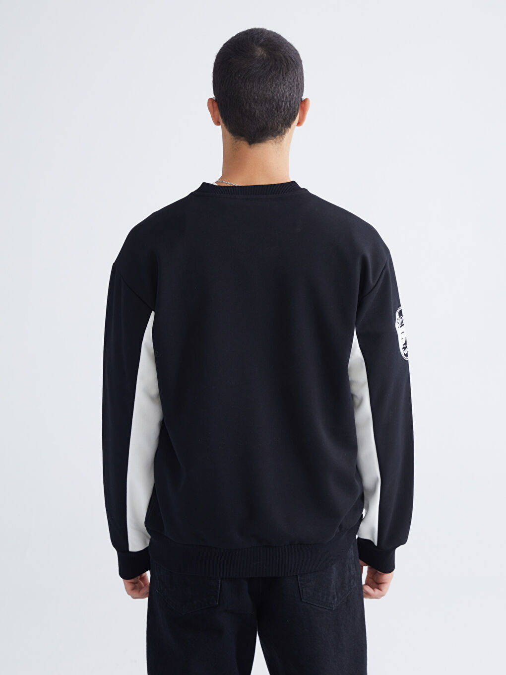 Crew Neck Printed Men's Sweatshirt-3