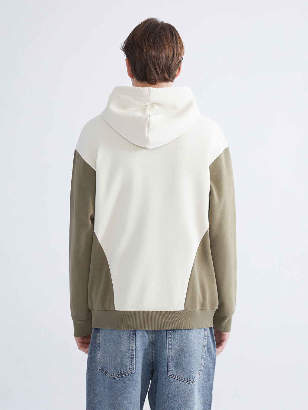 Bej Snoopy Baskılı Erkek Hoodie-3