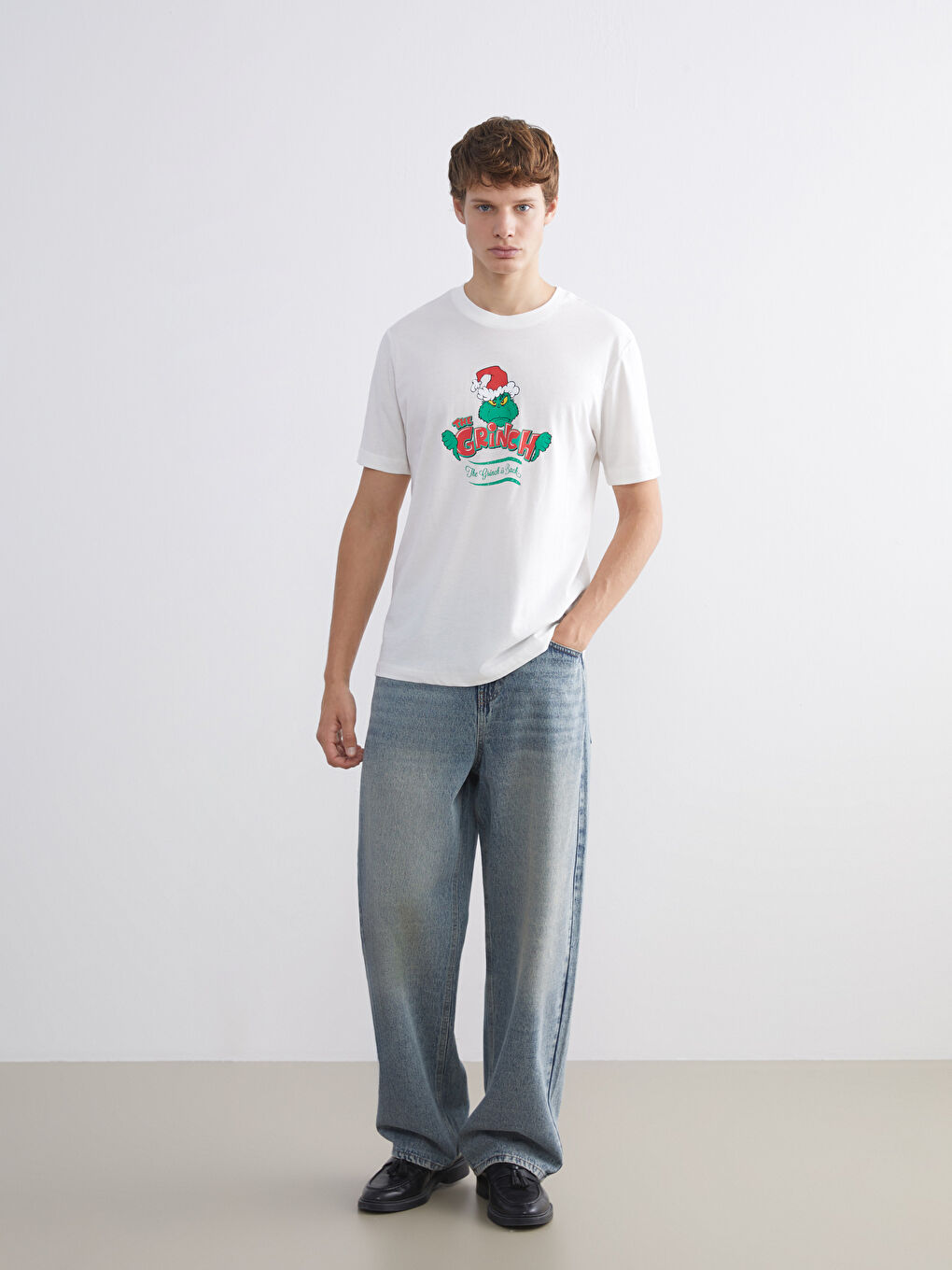 Мужчины экрю Футболка-1