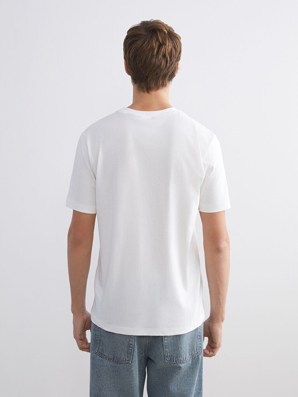 Мужчины экрю Футболка-3