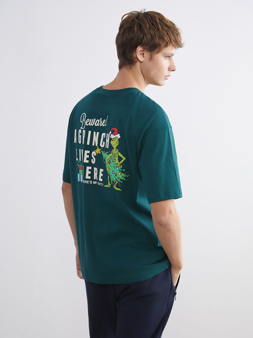 Мужчины Зелёный Футболка