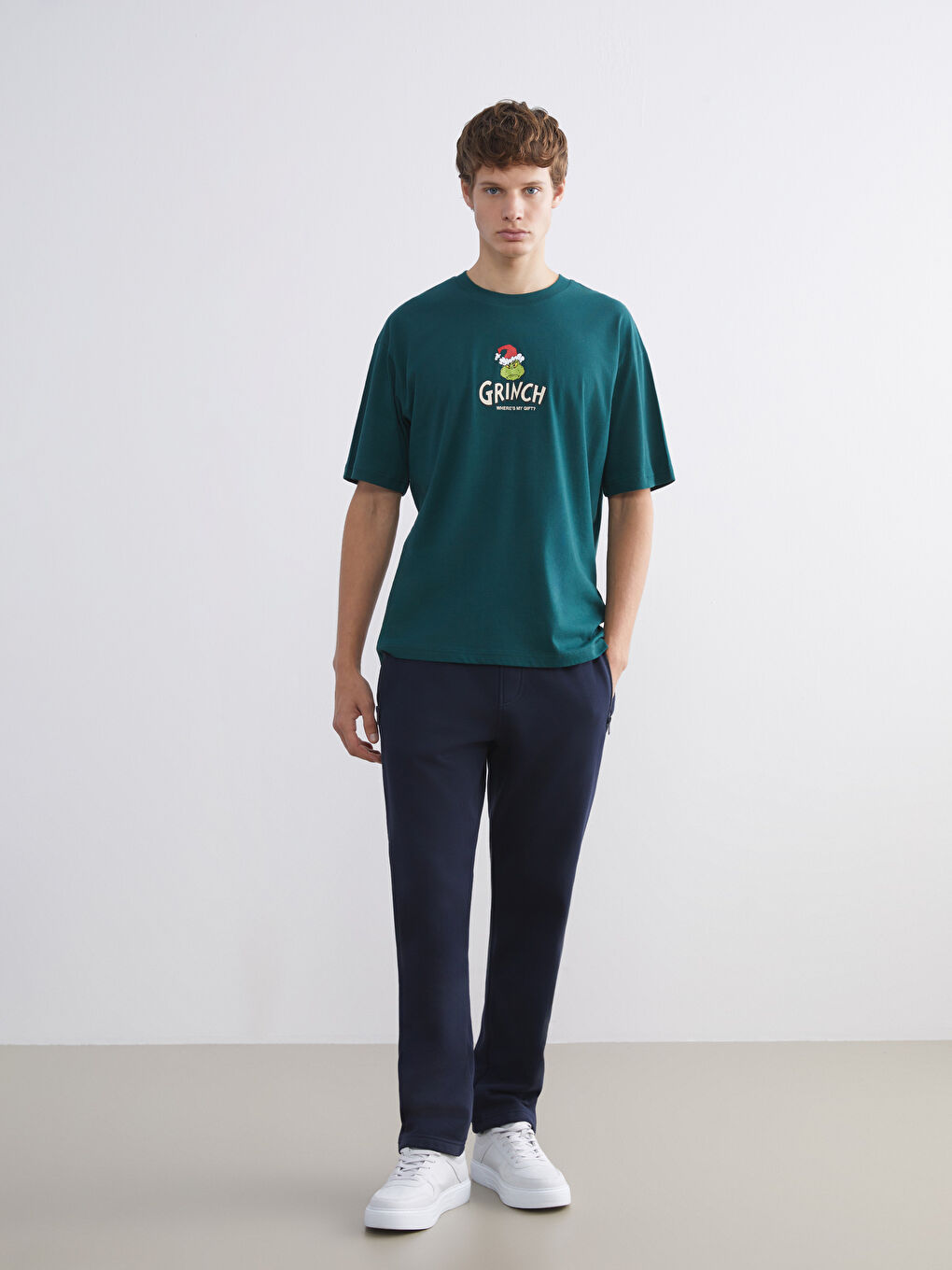 Мужчины Зелёный Футболка-1