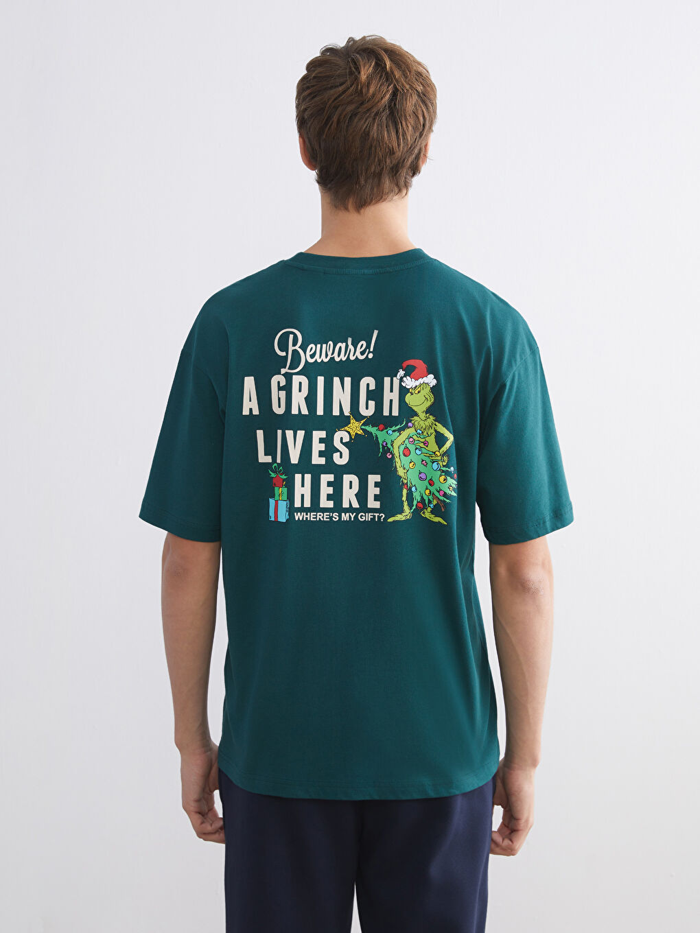 Мужчины Зелёный Футболка-3