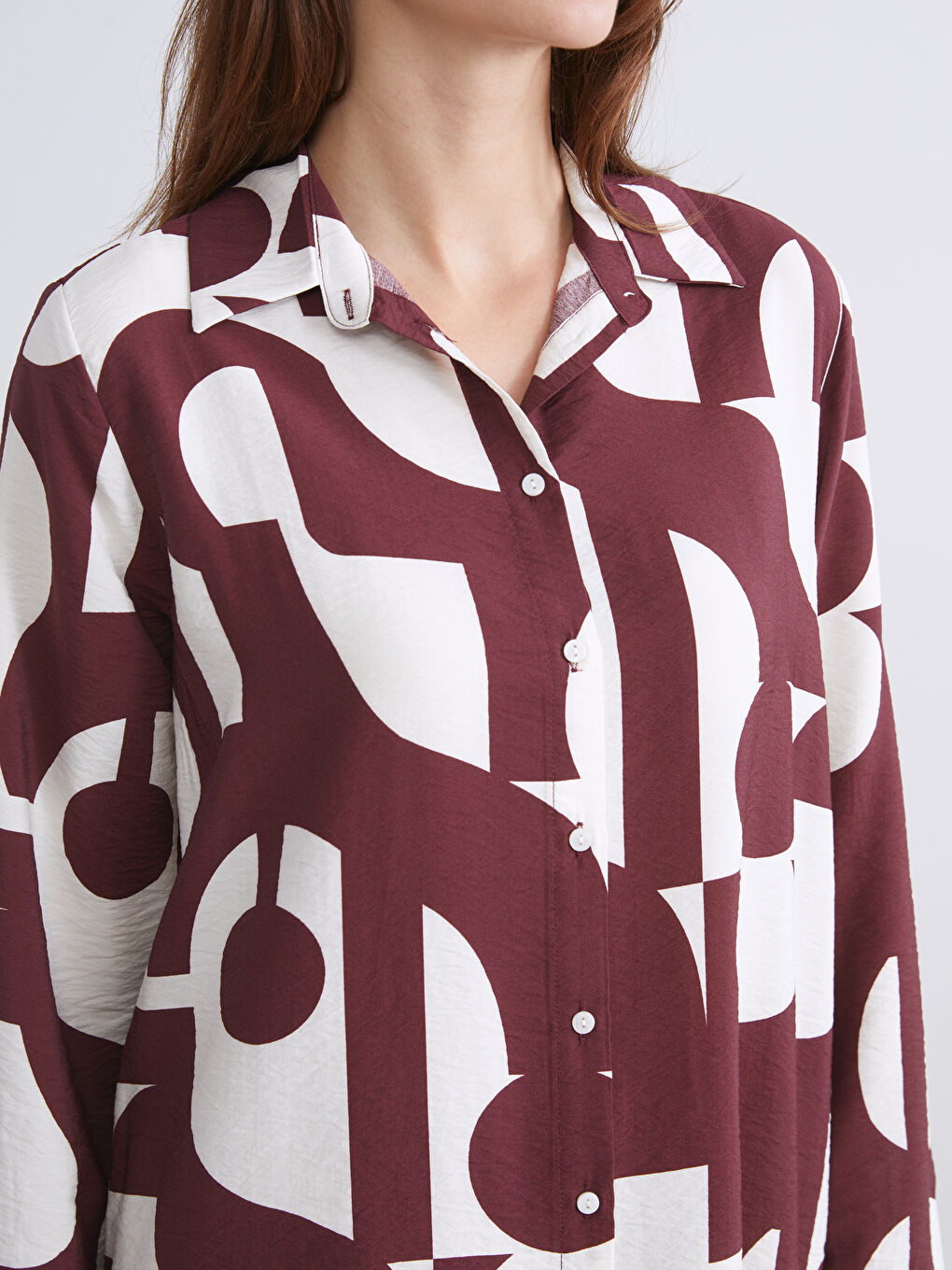 Patterned Women's Shirt Tunic-3