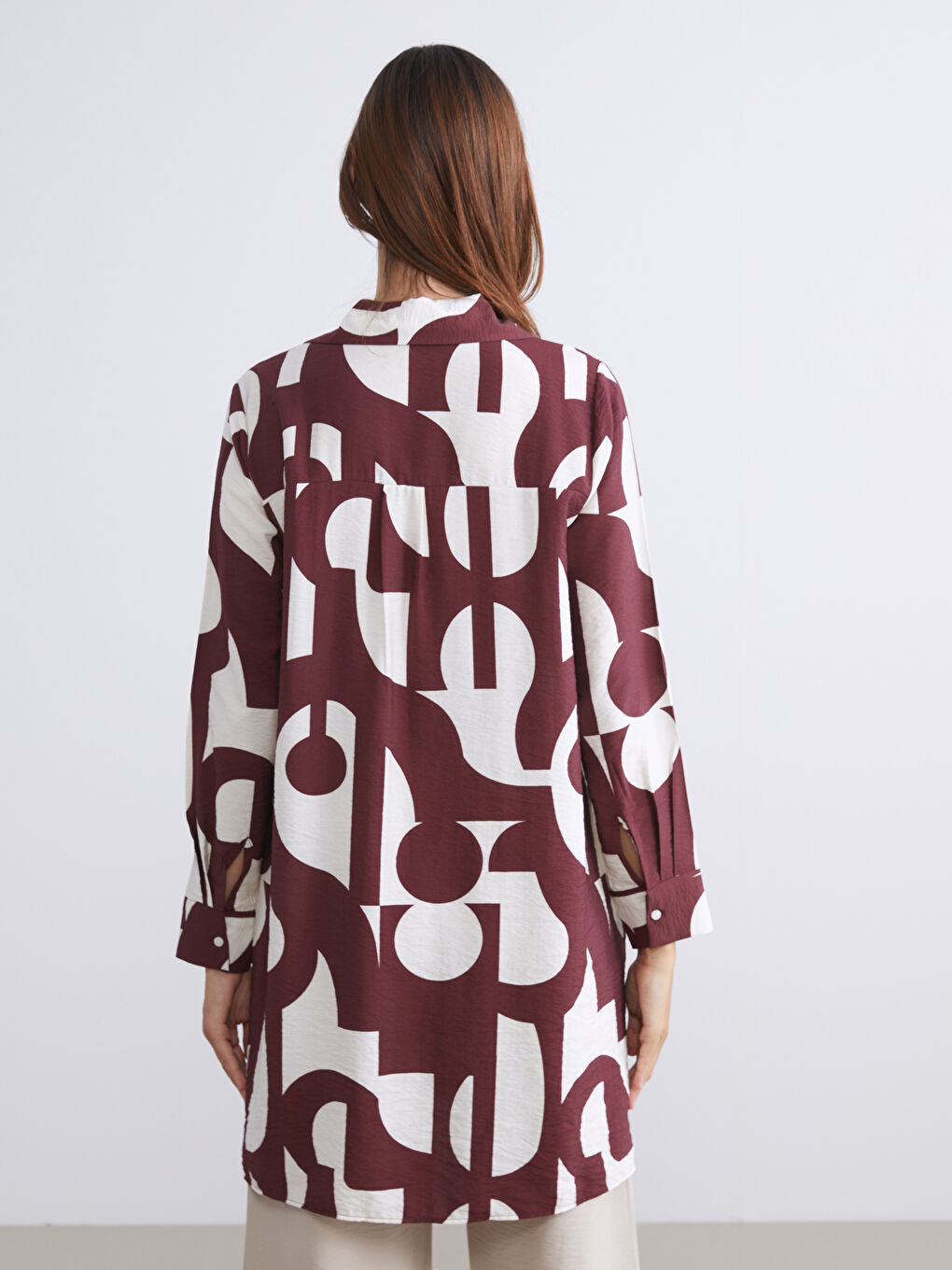 Patterned Women's Shirt Tunic-4