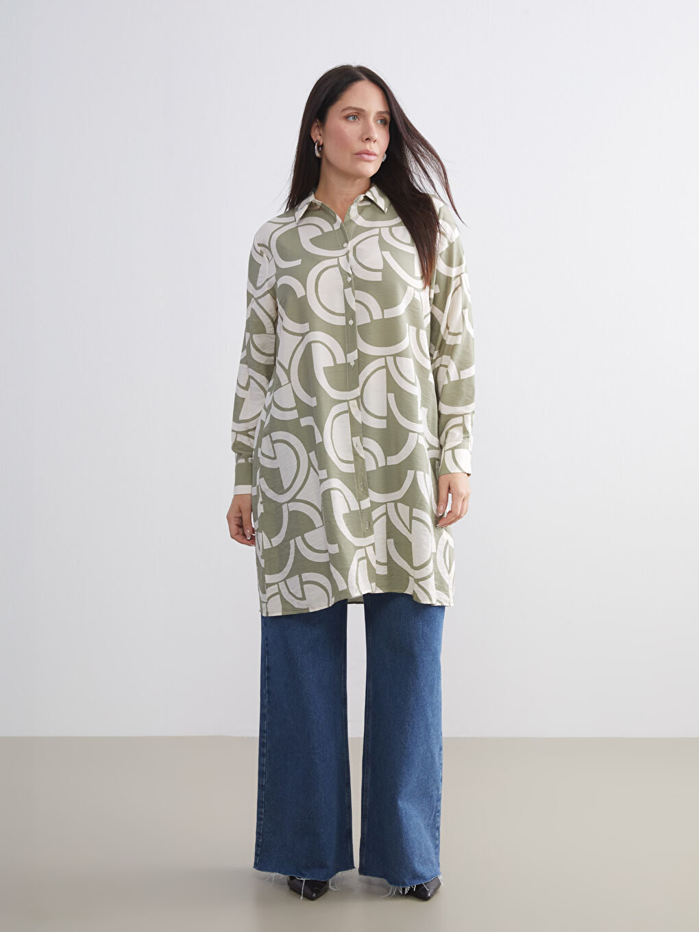 Košulja Tunika za Žene sa Uzorkom-1