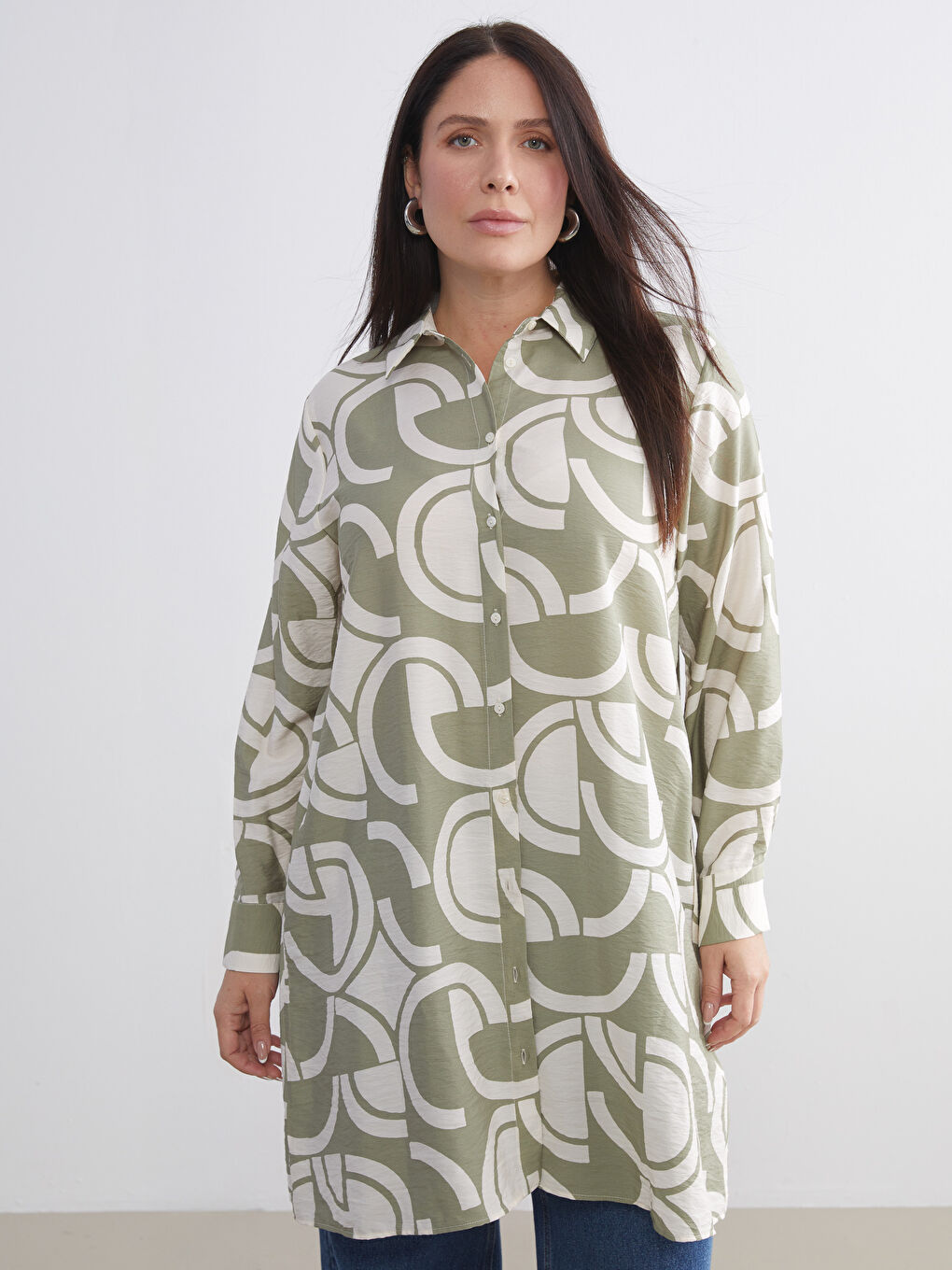 Košulja Tunika za Žene sa Uzorkom-5