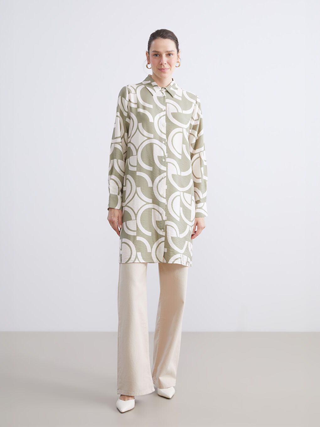 Košulja Tunika za Žene sa Uzorkom-2