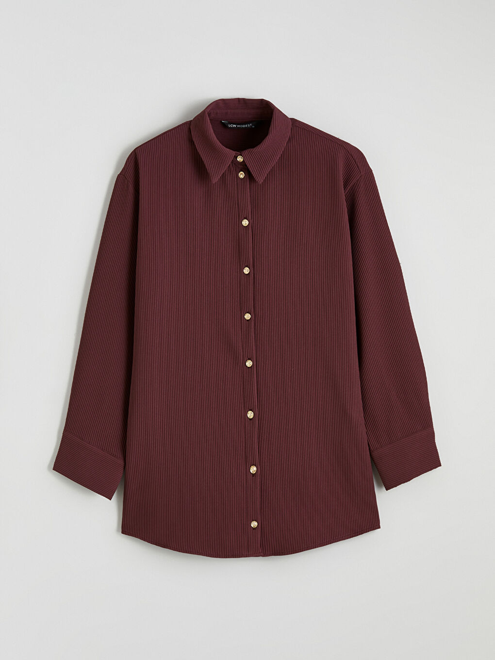 Bordo Fitilli Kadın Gömlek Tunik-4