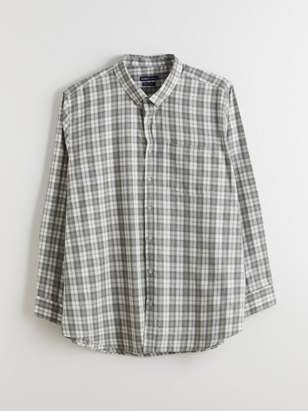 Yeşil Büyük Beden Regular Fit Uzun Kollu Ekose Erkek Gömlek-4