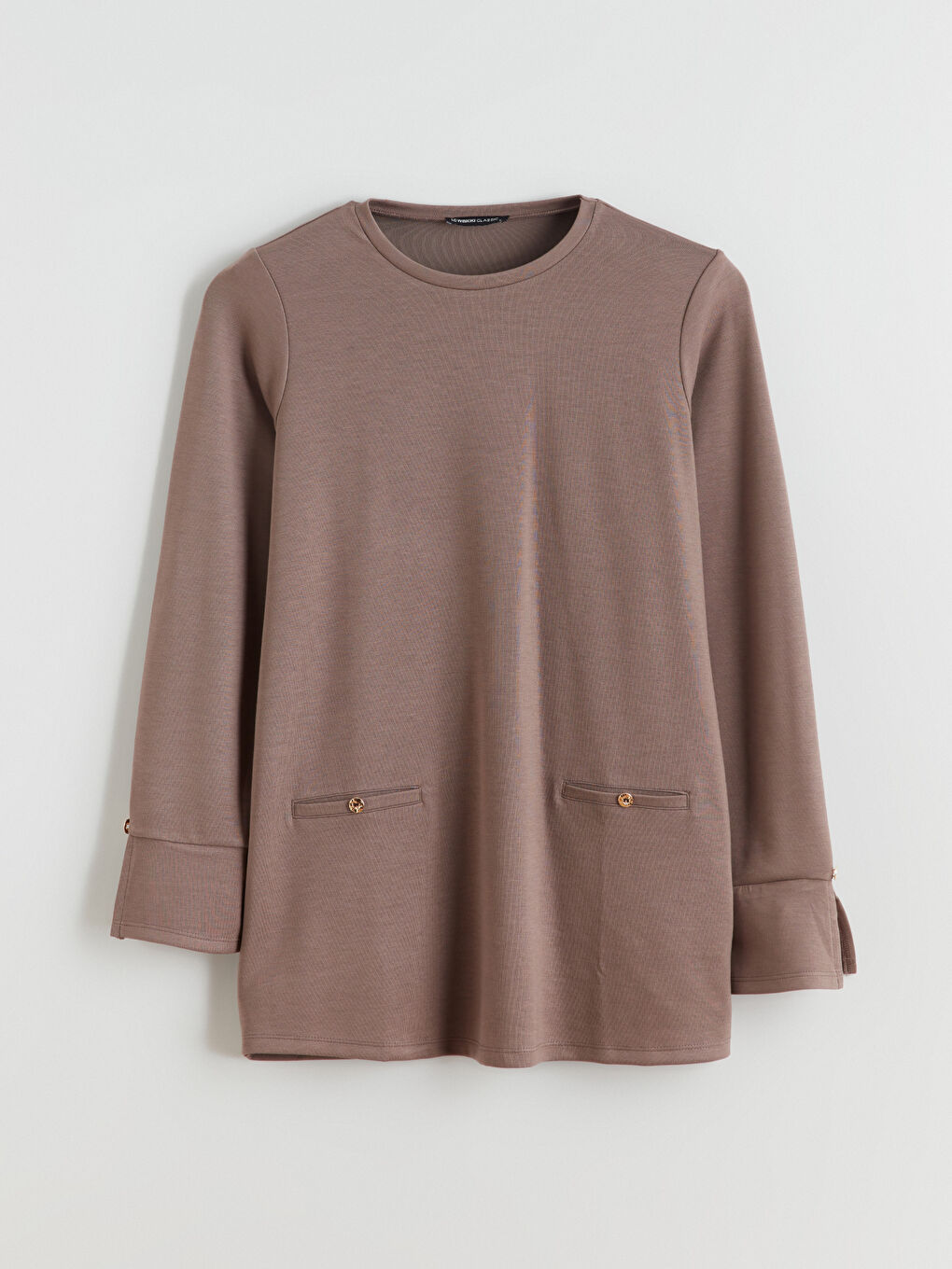 Kahverengi Bisiklet Yaka Kadın Tunik-4