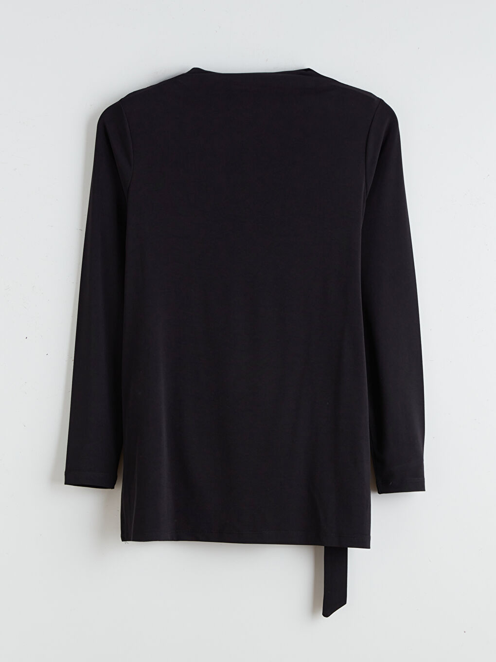 Siyah Bisiklet Yaka Büzgülü Kadın Tunik-5