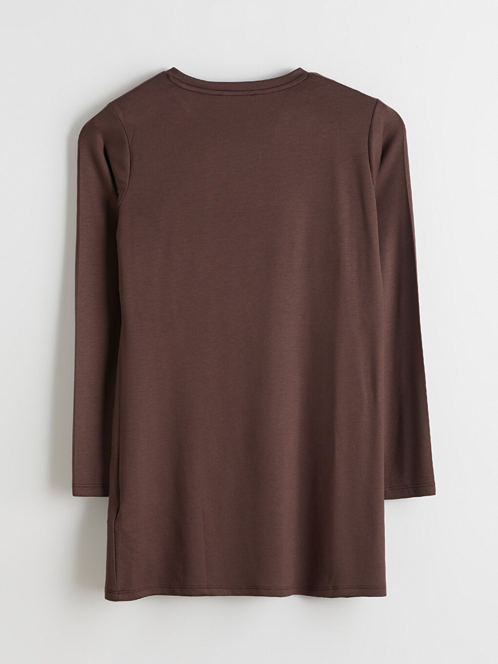 Kahverengi Bisiklet Yaka Büzgülü Kadın Tunik-7