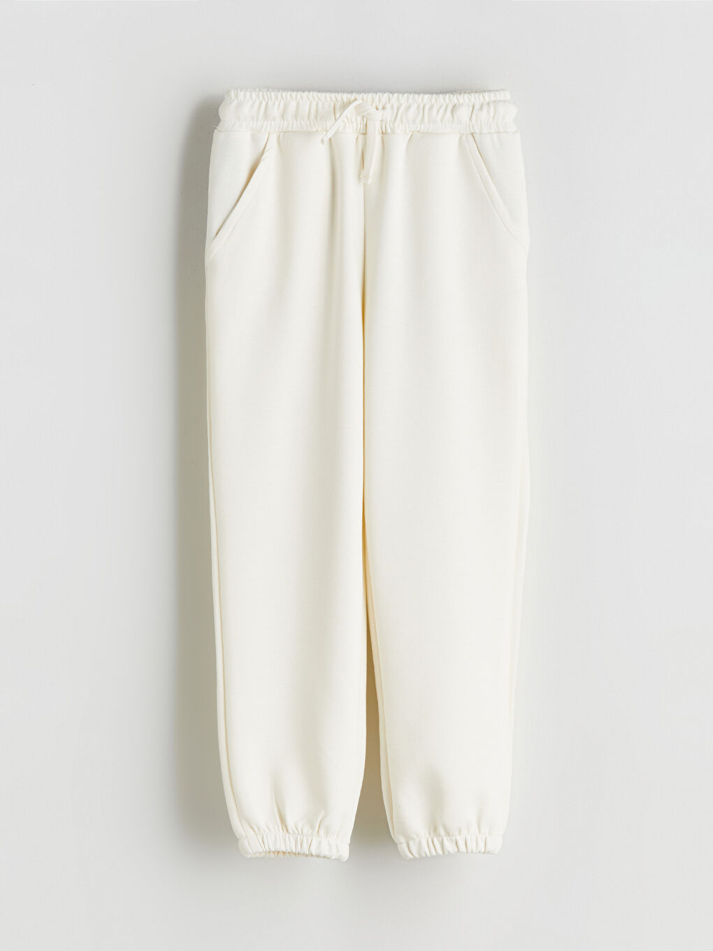 Bej Beli Lastikli Erkek Çocuk Jogger  Eşofman Altı