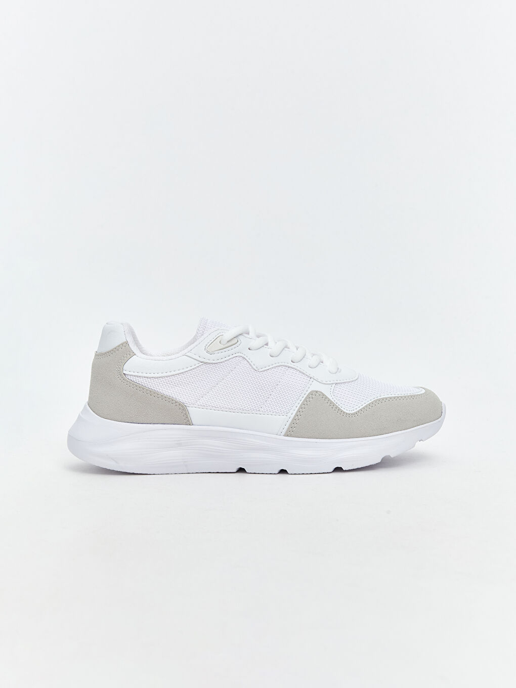 Beyaz Bağcıklı Kadın Spor Ayakkabı-1