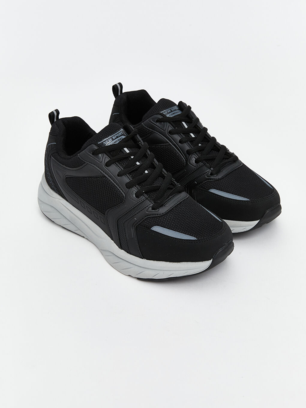 Siyah Bağcıklı Erkek Spor Ayakkabı