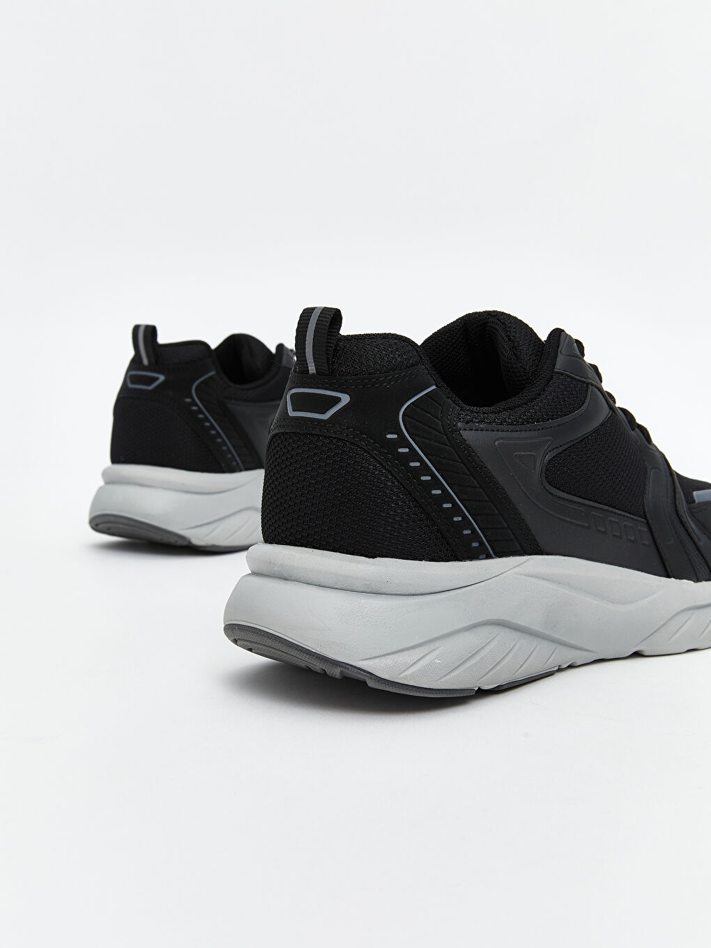 Siyah Bağcıklı Erkek Spor Ayakkabı-4