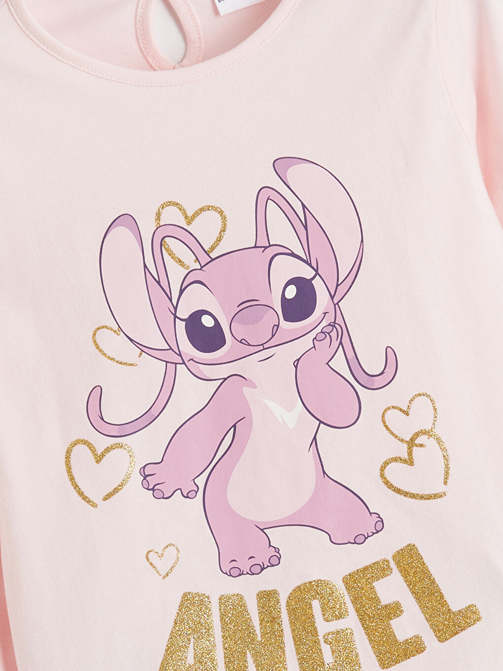 Crew Neck Angel Printed Girls' T-Shirt-1