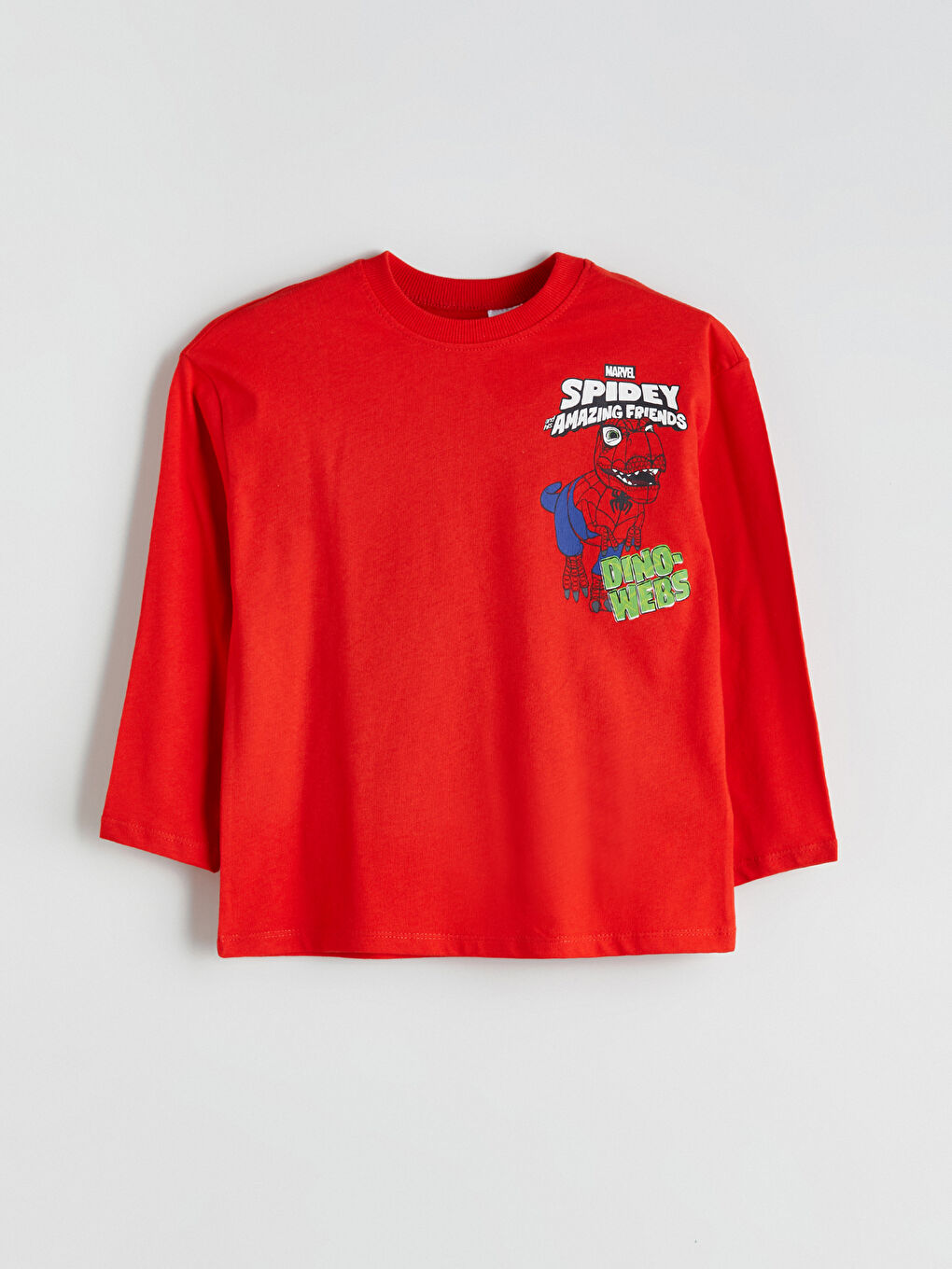 Crew Neck Spider-Man Printed Boys' T-Shirt-1