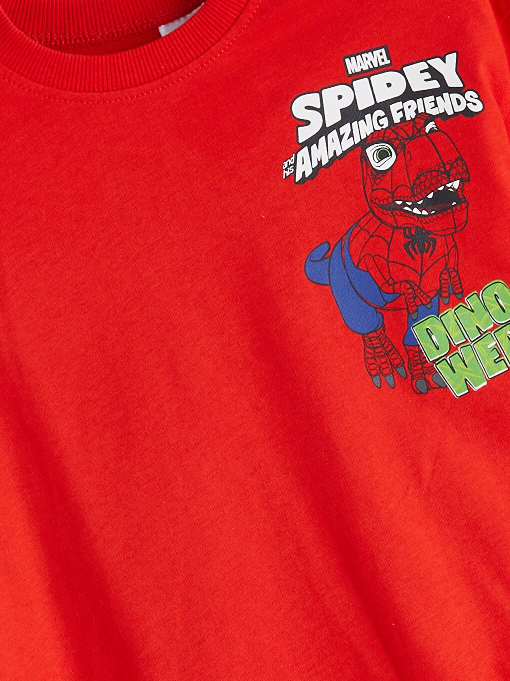 Crew Neck Spider-Man Printed Boys' T-Shirt-2