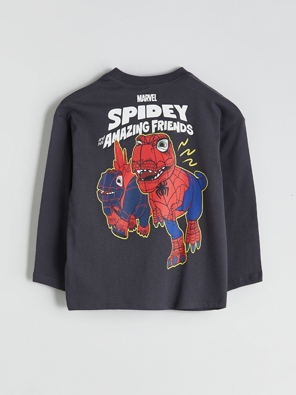 Crew Neck Spider-Man Printed Boys' T-Shirt-3