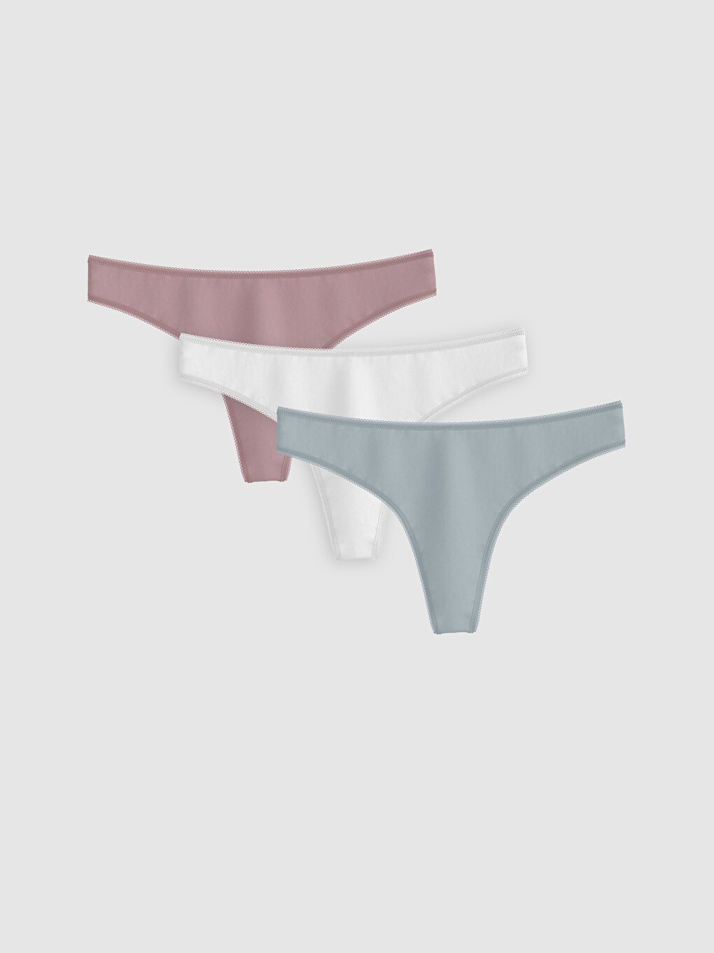 Karışık Düz Tanga Külot 3'lü