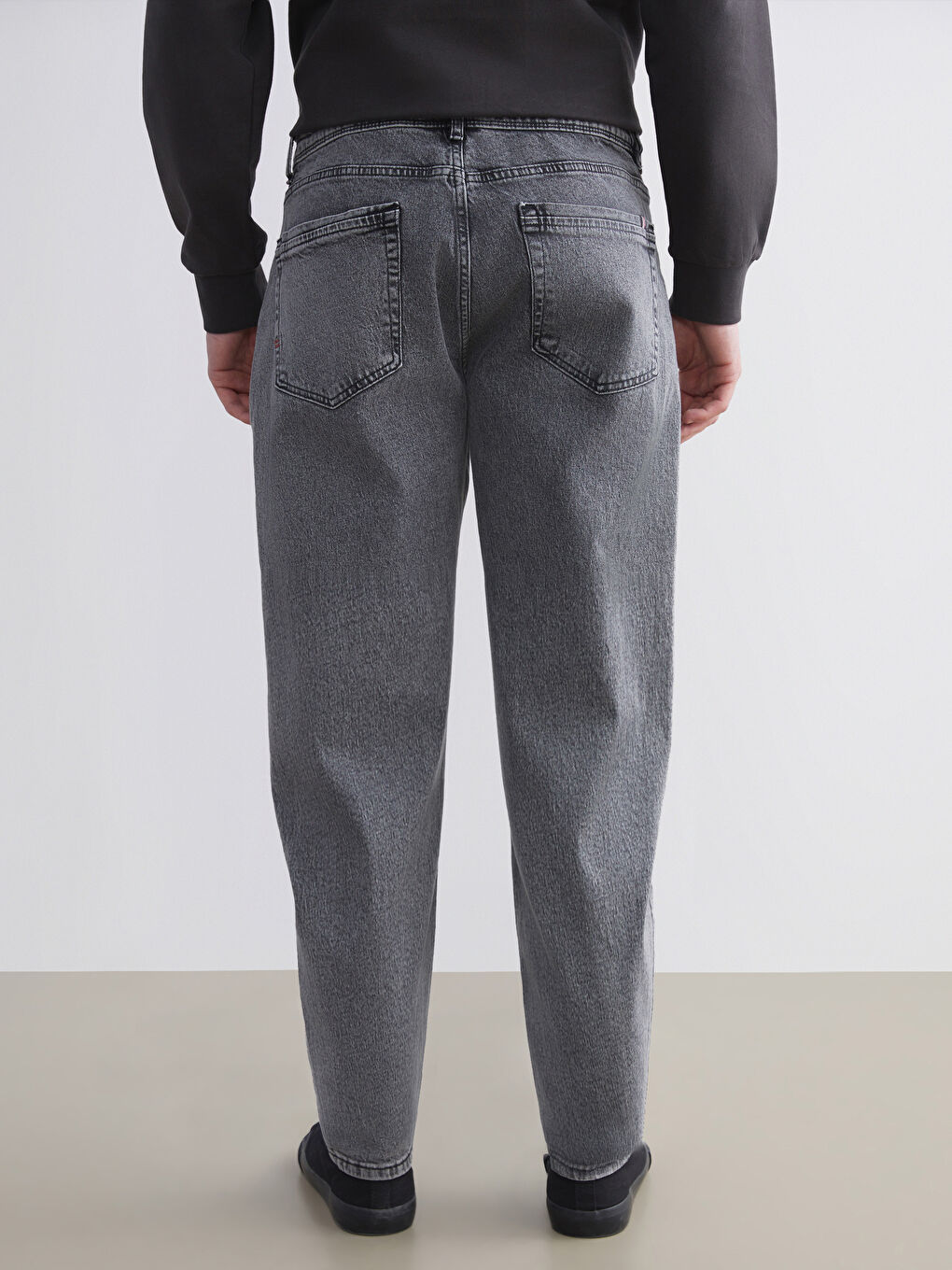 Antrasit Büyük Beden 710 Loose Fit Erkek Jean Pantolon-4