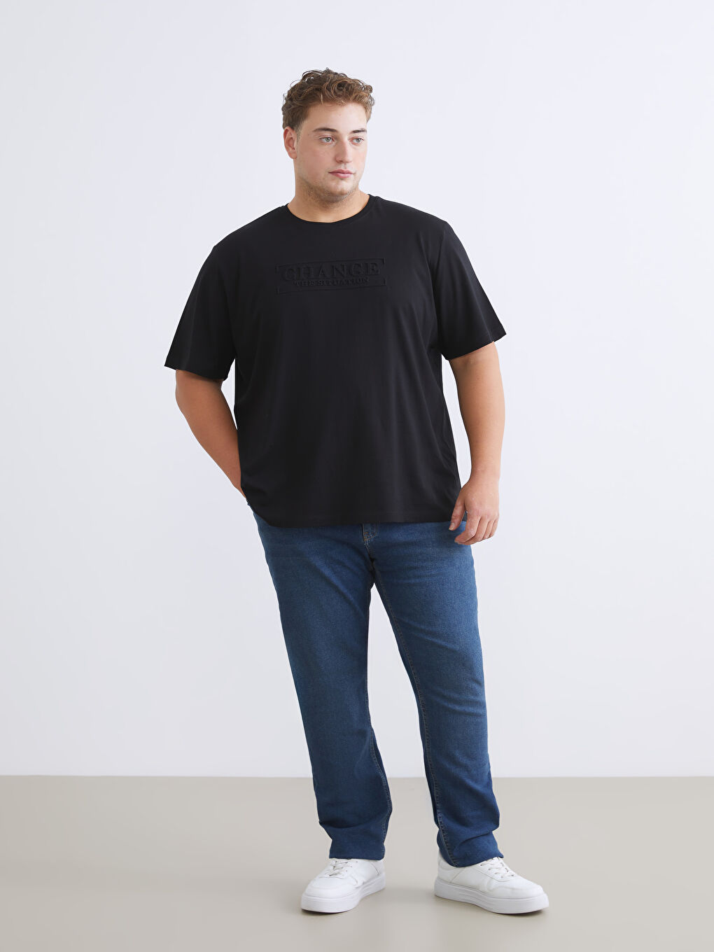 Мужчины Индиго Джинсы