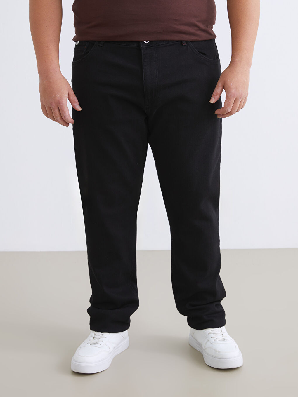 Siyah Büyük Beden 779 Regular Fit Erkek Jean Pantolon-1