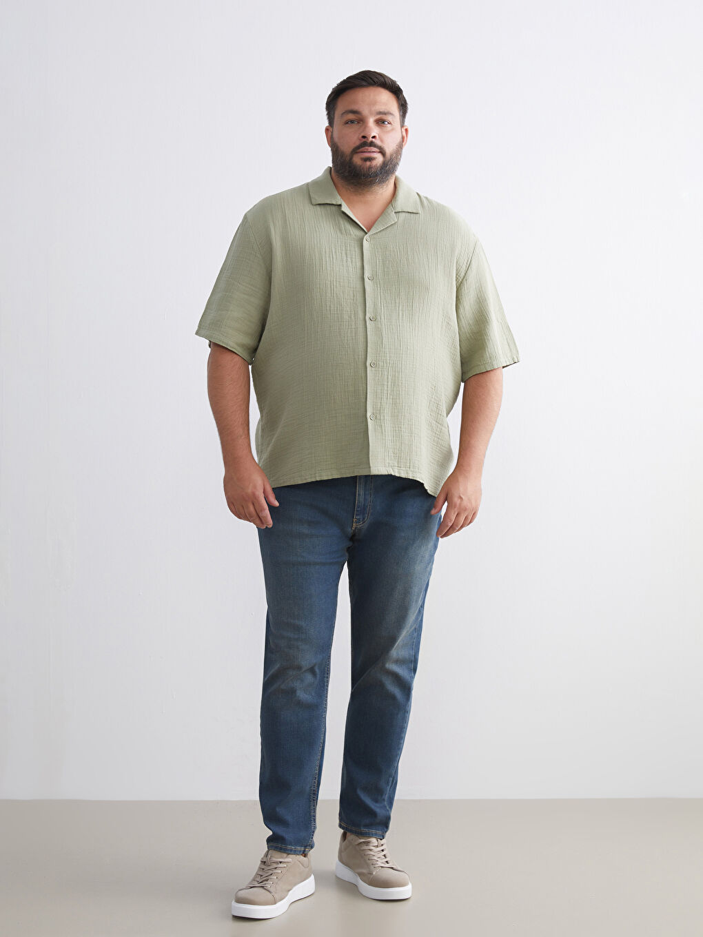 İndigo 730 Havuç Kalıp Büyük Beden Erkek Jean Pantolon