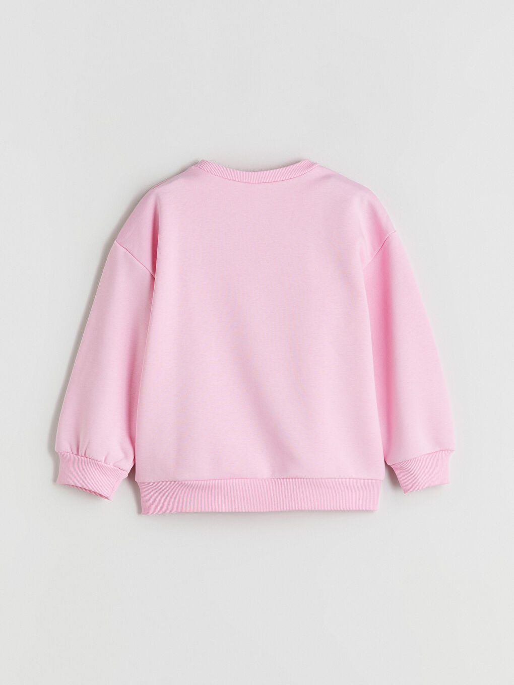 Crew Neck Stitch and Angel Printed Girls' Sweatshirt-3