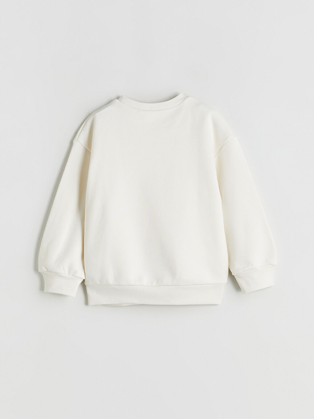 Crew Neck Stitch and Angel Printed Girls' Sweatshirt-3
