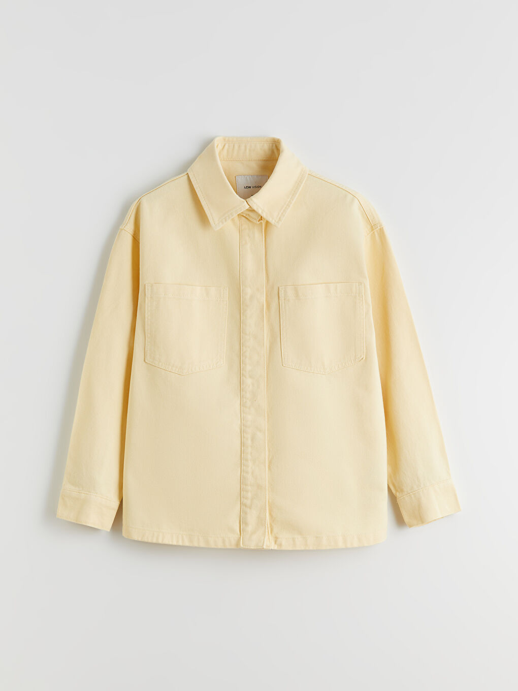 Sarı Oversize Kadın Gömlek Ceket-4