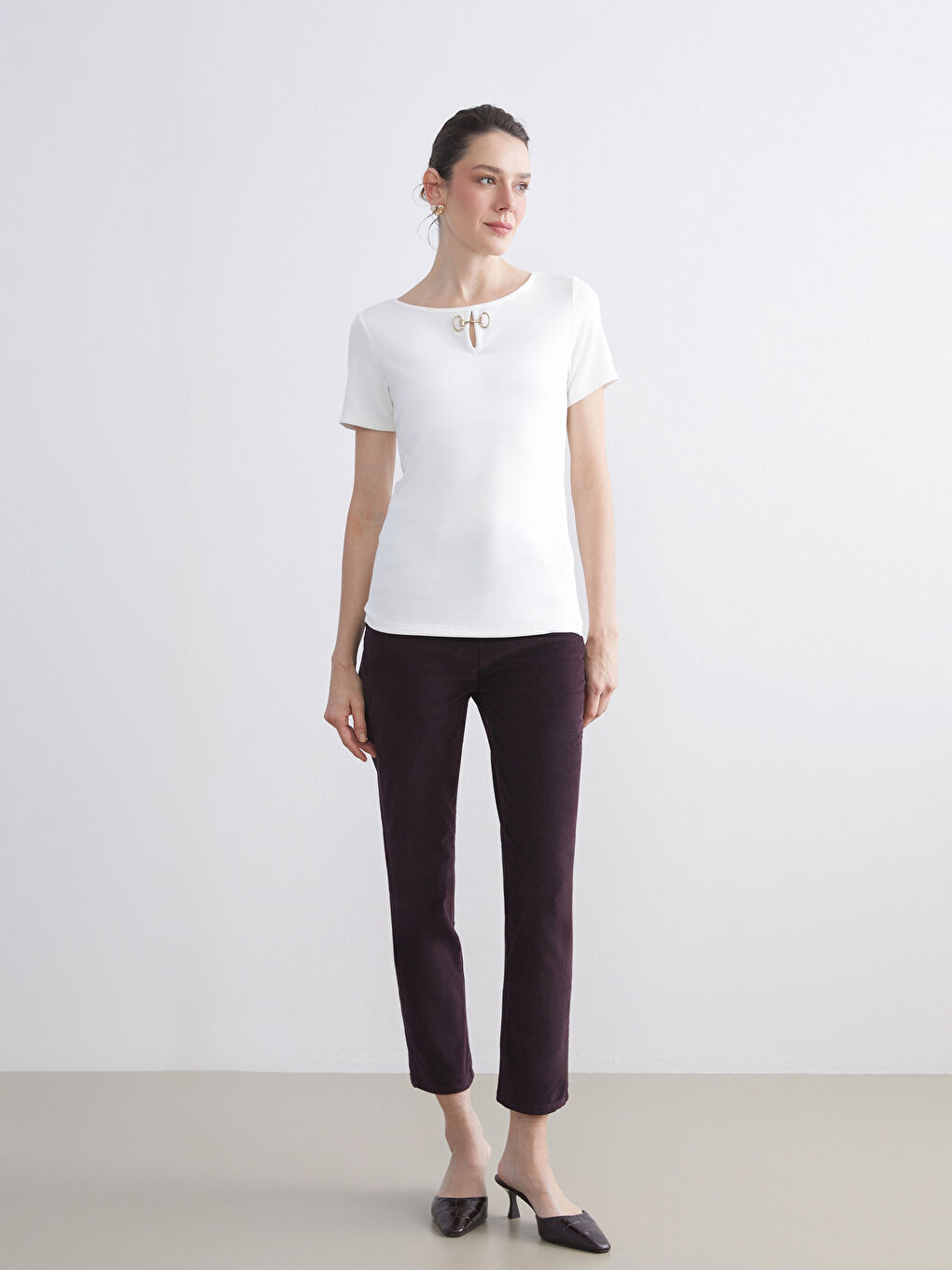 Crew Neck Women's T-Shirt-1