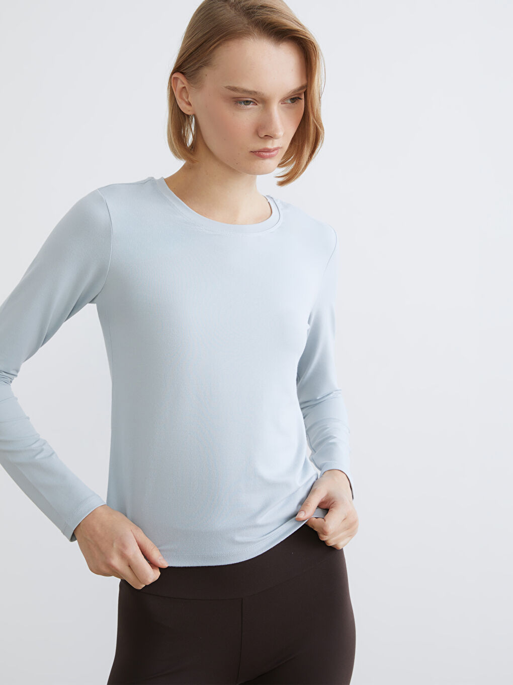 Mavi Bisiklet Yaka Soft Touch Kadın Body