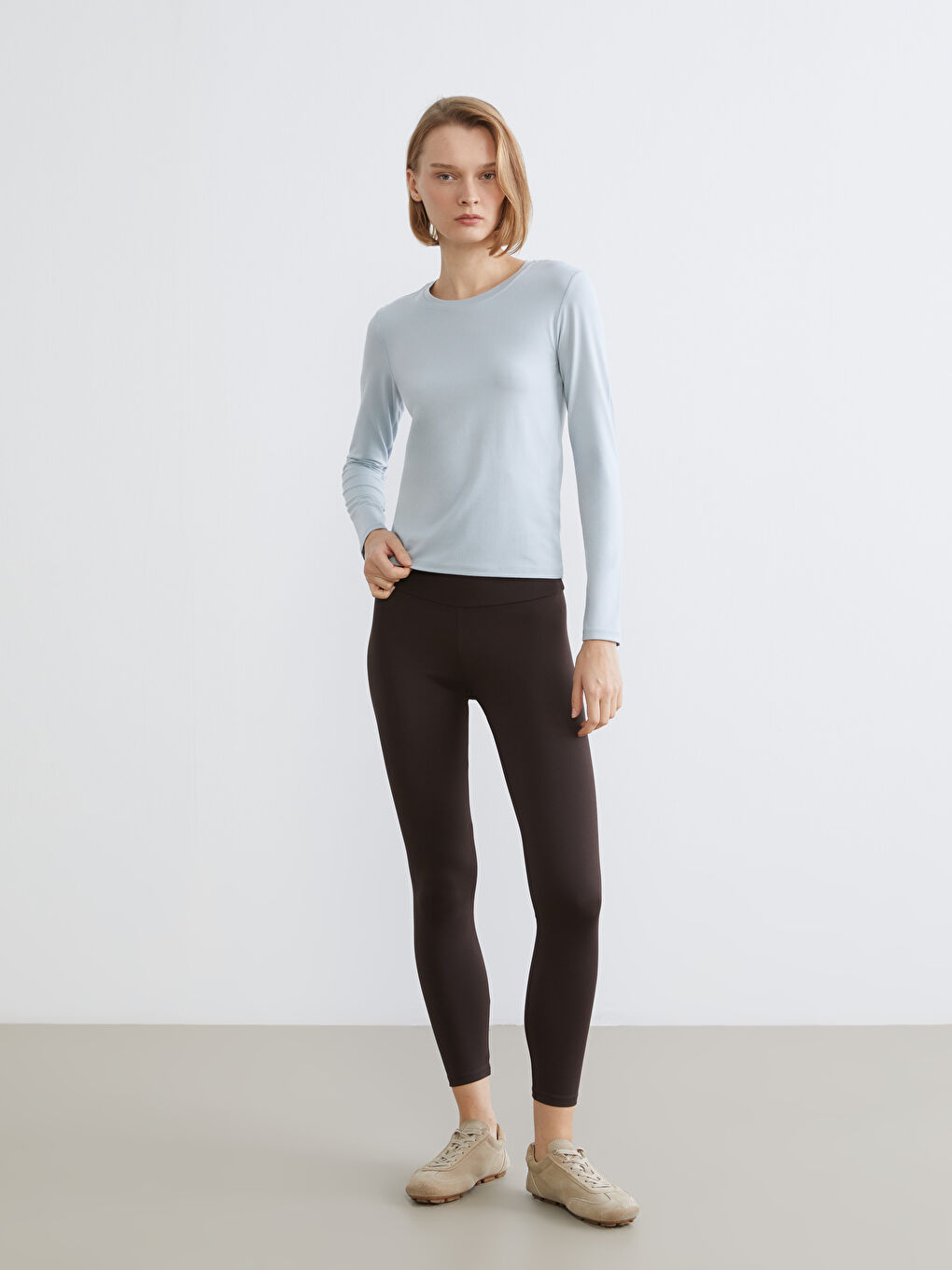 Mavi Bisiklet Yaka Soft Touch Kadın Body-1