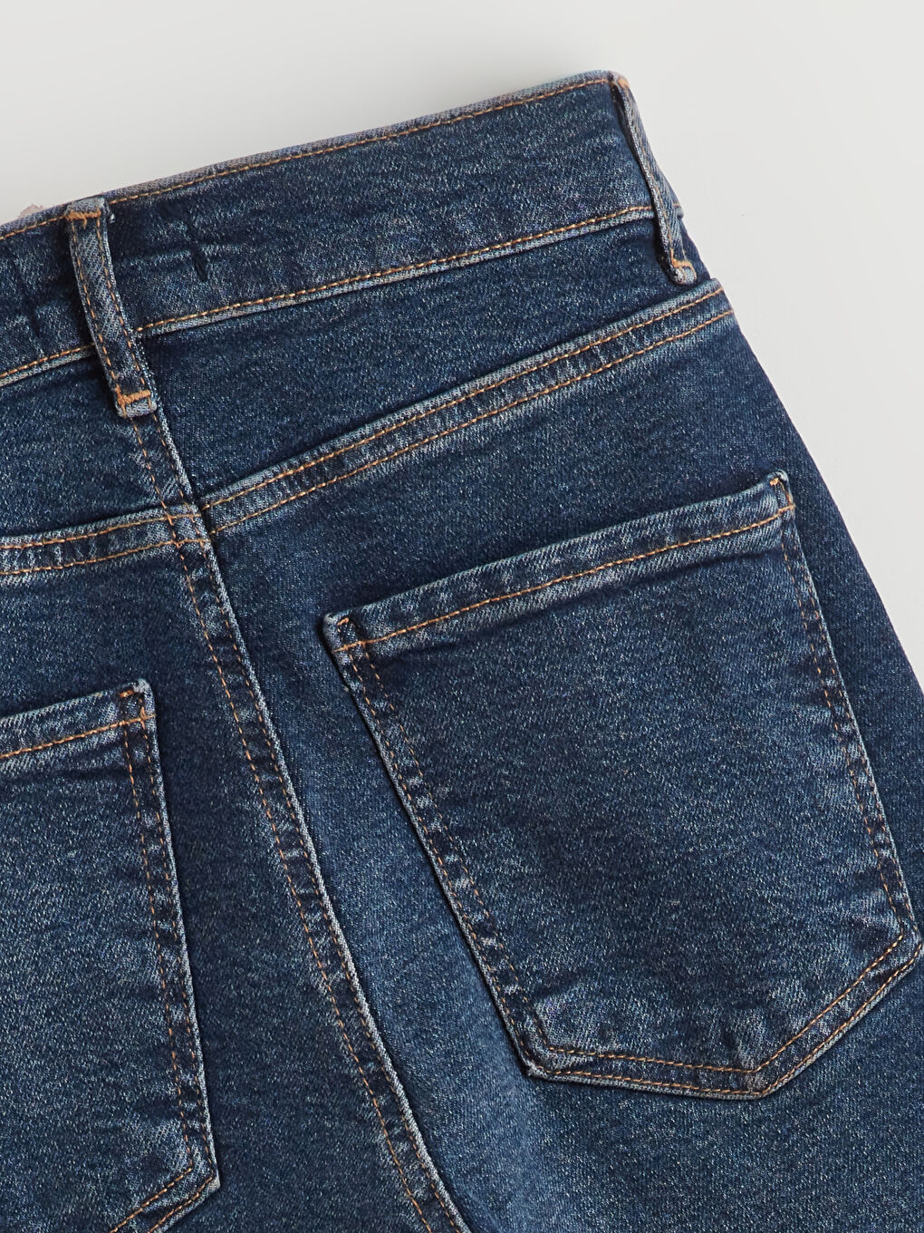 İndigo Flare Kadın Jean Pantolon-5