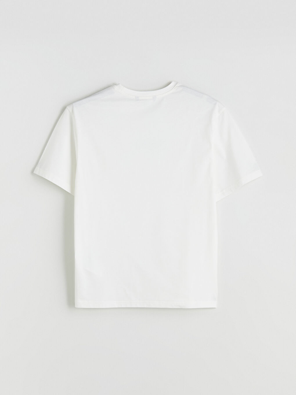 Ekru Bisiklet Yaka Slogan Baskılı Penye Erkek Tişört-5