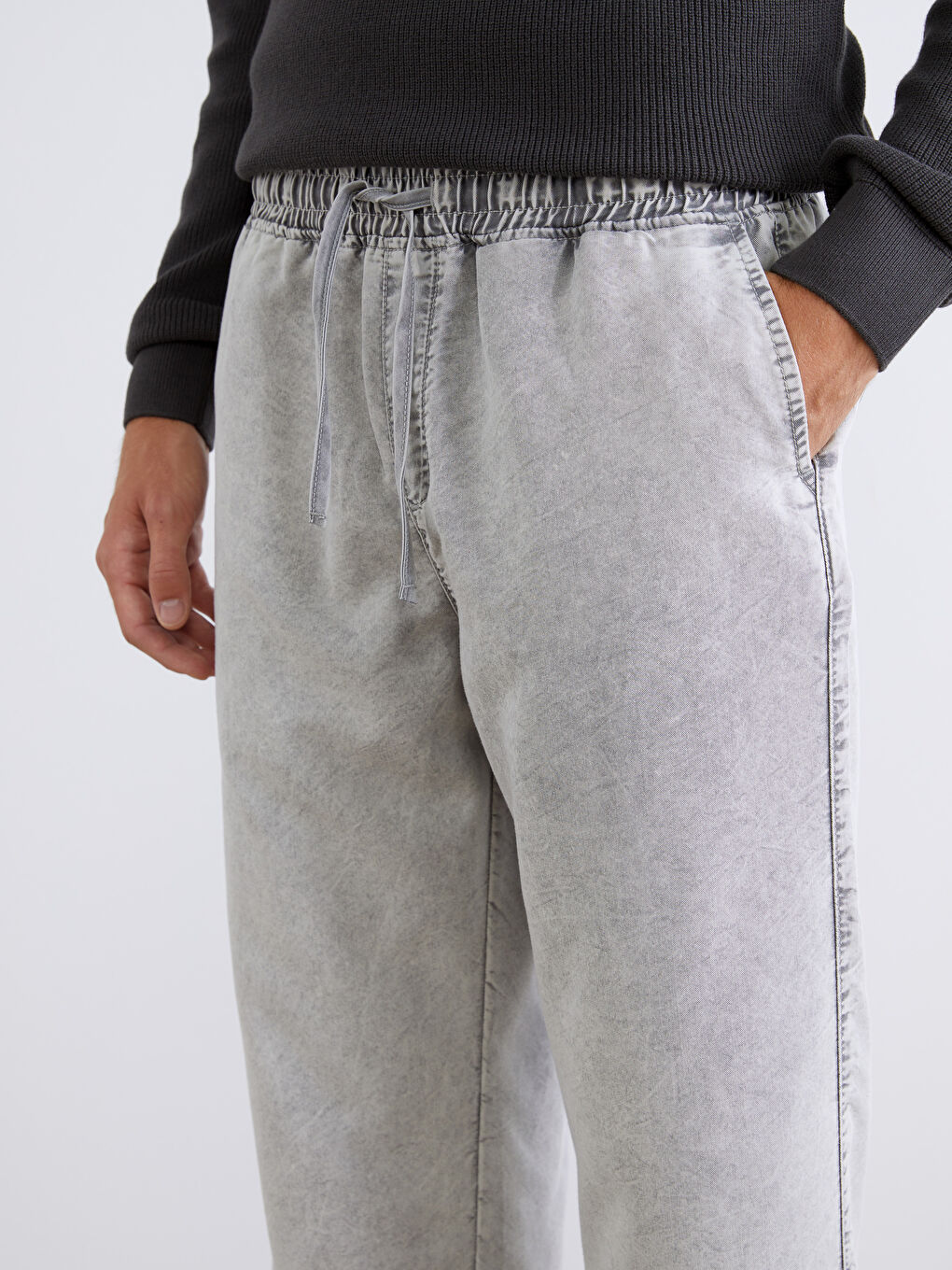 Bej Rahat Kalıp Gabardin Erkek Pantolon-2