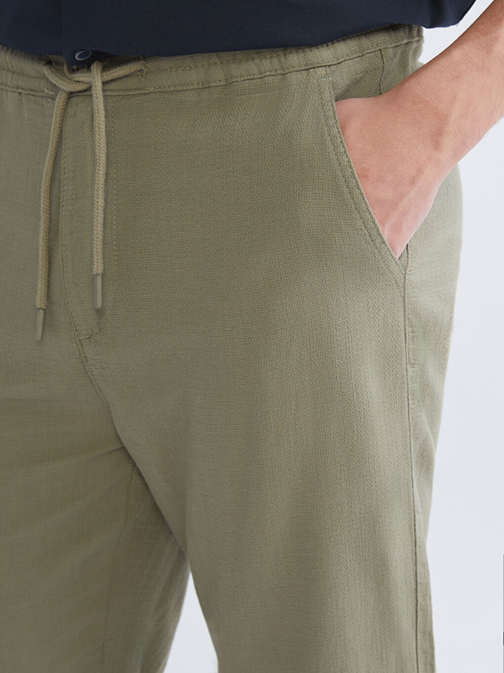 Haki Rahat Kalıp Erkek Pantolon-2