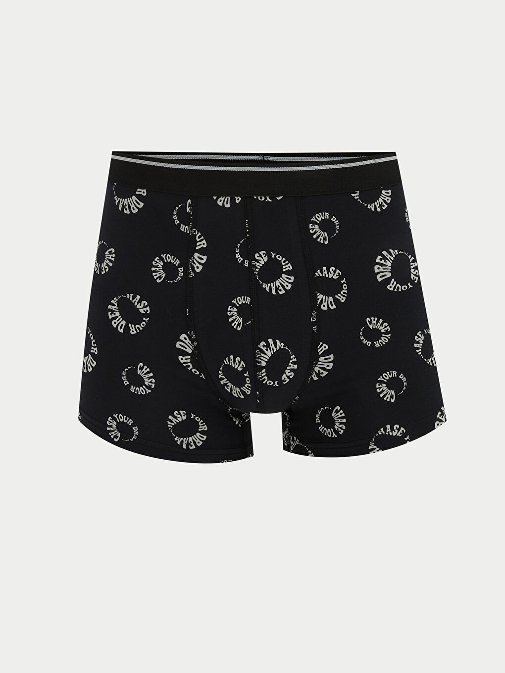 Siyah Standart Kalıp Pamuklu Esnek Erkek Boxer