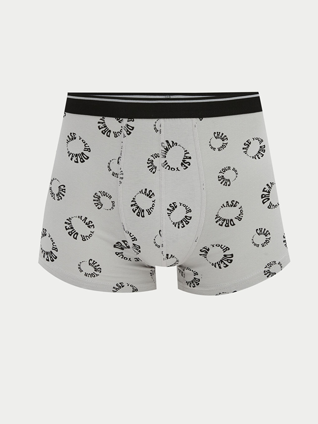 Gri Standart Kalıp Pamuklu Esnek Erkek Boxer