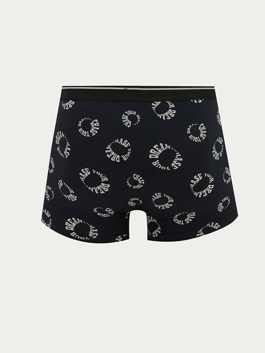 Siyah Standart Kalıp Desenli Erkek Boxer 3'lü-4