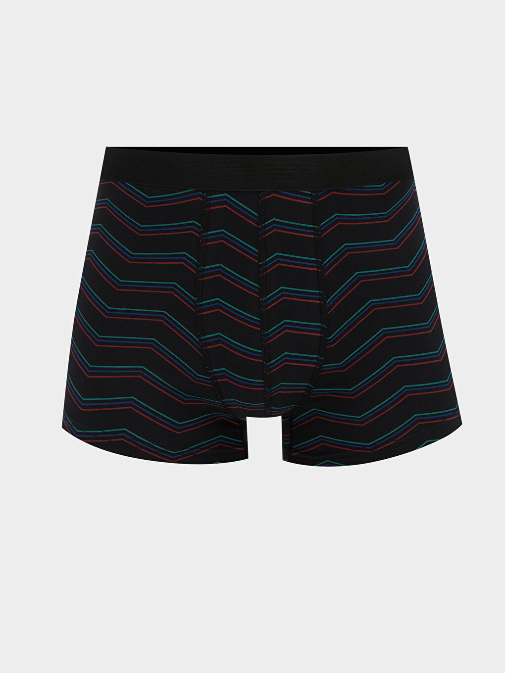 Siyah Standart Kalıp Desenli Erkek Boxer 3'lü-3