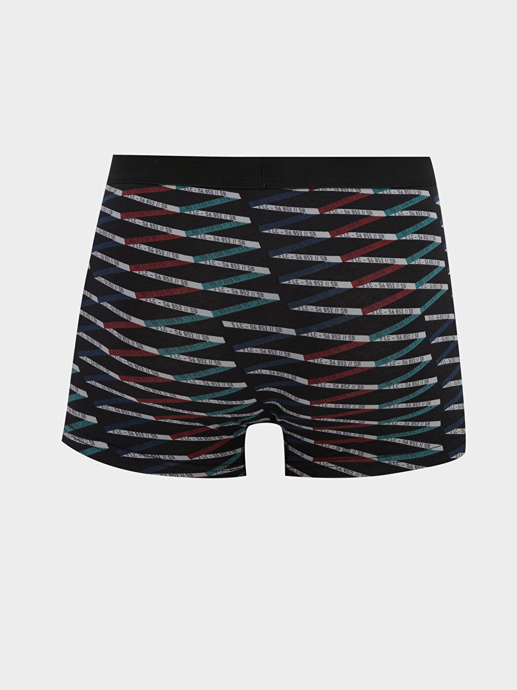 Siyah Standart Kalıp Desenli Erkek Boxer 3'lü-4