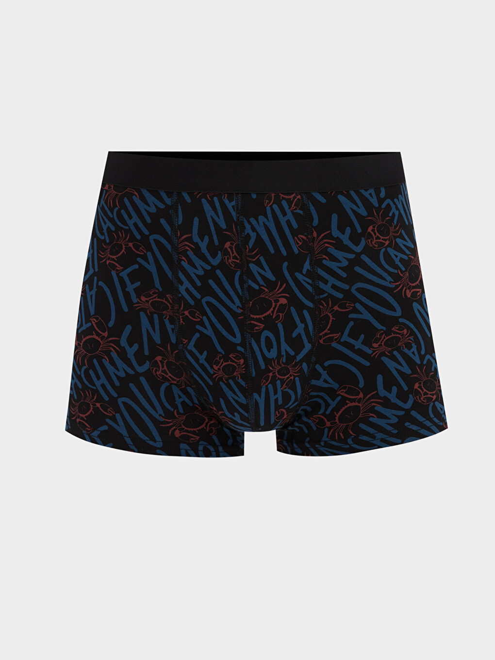 Siyah Standart Kalıp Baskılı Erkek Boxer 3'lü-3