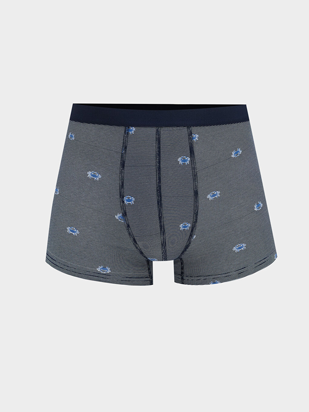 Mavi Standart Kalıp Baskılı Erkek Boxer 3'lü-3